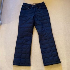 Bogner Quilted Snow Pants, Black with Leopard